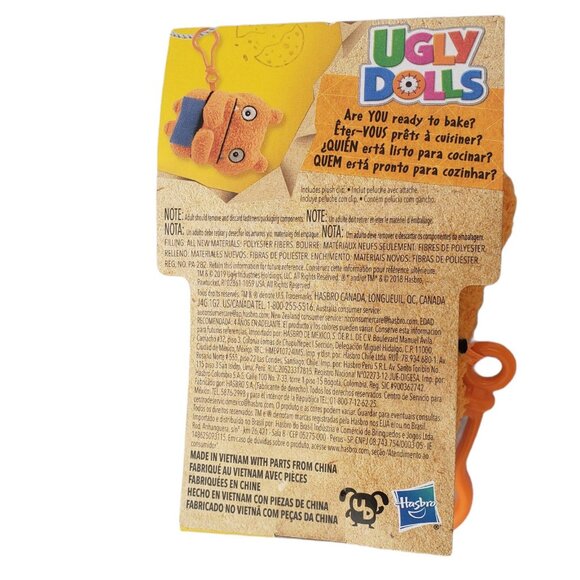 Hasbro Ugly Dolls To Go Keychain Stuffed Plush Clip Toy 5"  Wage Orange-Yellow - Picture 5 of 6